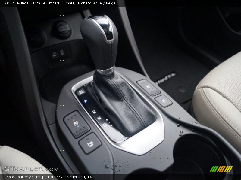 Monaco White / Beige 2017 Hyundai Santa Fe Limited Ultimate