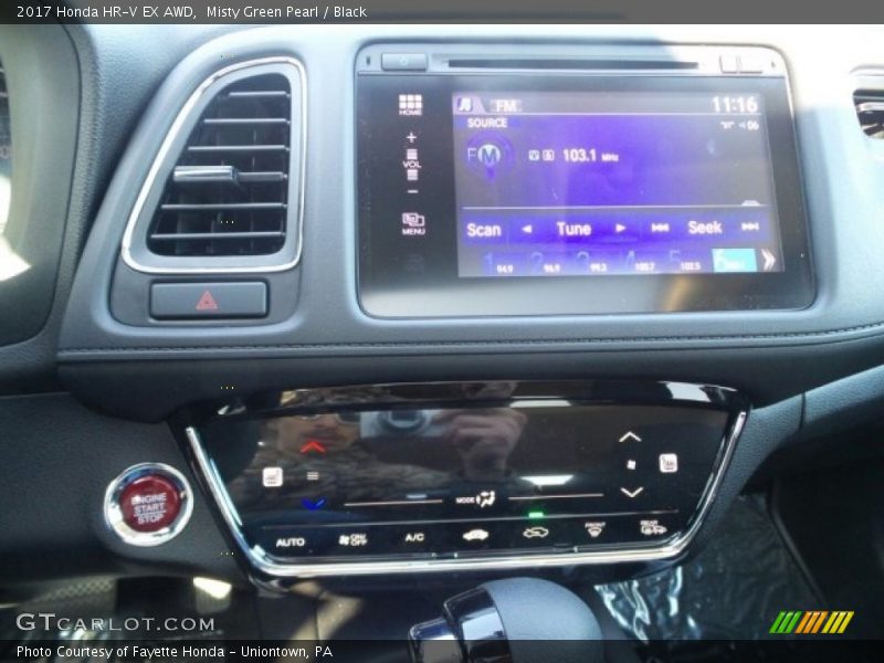 Misty Green Pearl / Black 2017 Honda HR-V EX AWD