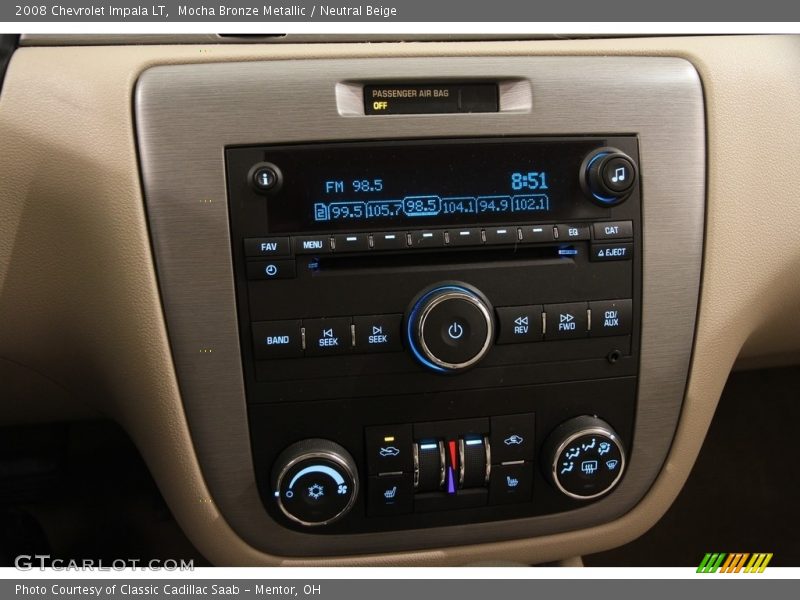 Mocha Bronze Metallic / Neutral Beige 2008 Chevrolet Impala LT
