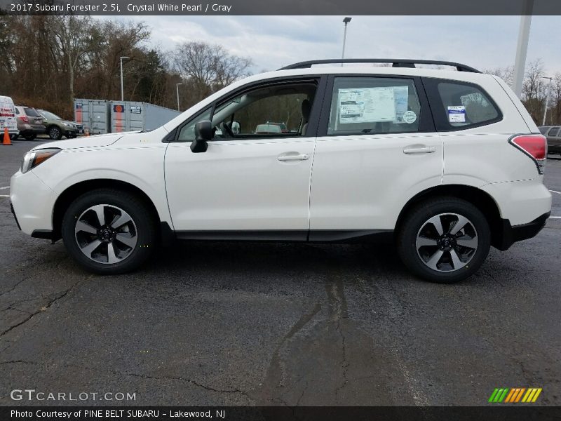 Crystal White Pearl / Gray 2017 Subaru Forester 2.5i