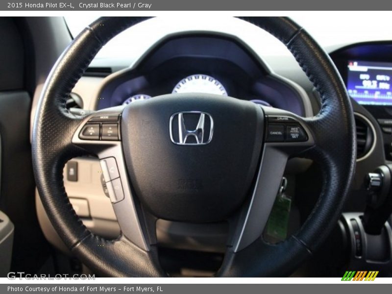 Crystal Black Pearl / Gray 2015 Honda Pilot EX-L