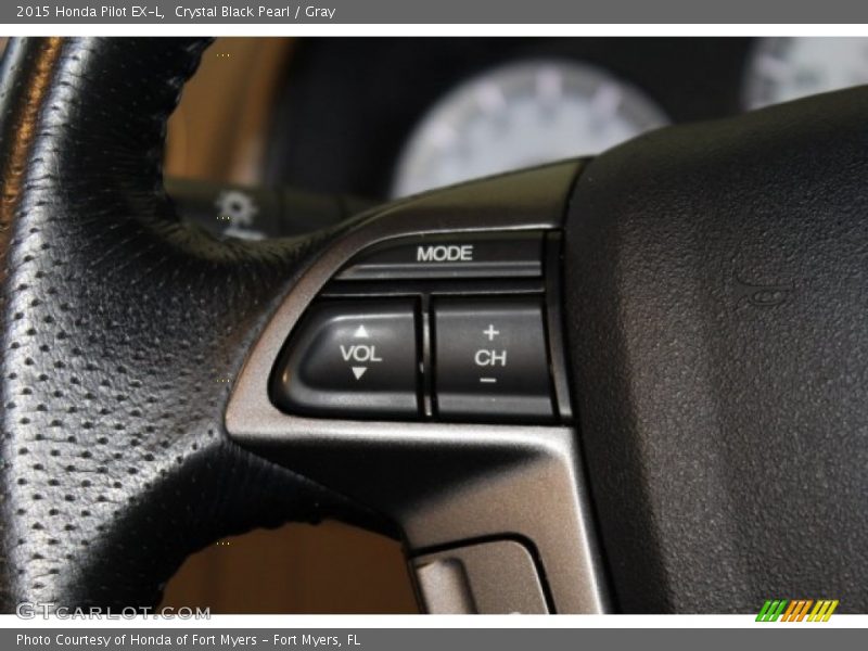 Crystal Black Pearl / Gray 2015 Honda Pilot EX-L