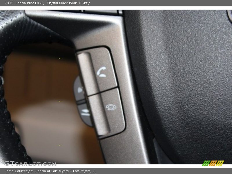 Crystal Black Pearl / Gray 2015 Honda Pilot EX-L