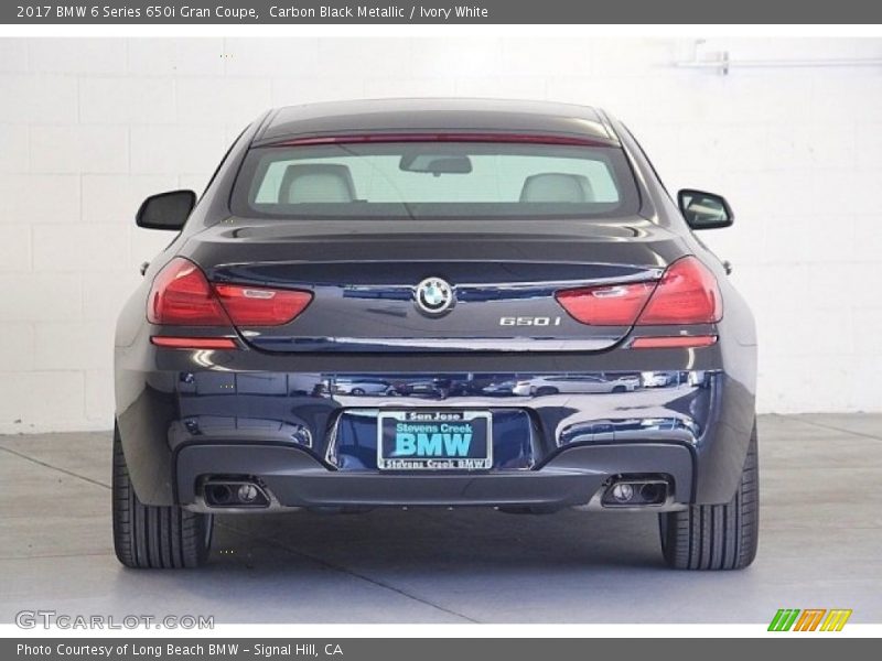 Carbon Black Metallic / Ivory White 2017 BMW 6 Series 650i Gran Coupe