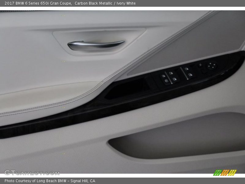 Carbon Black Metallic / Ivory White 2017 BMW 6 Series 650i Gran Coupe