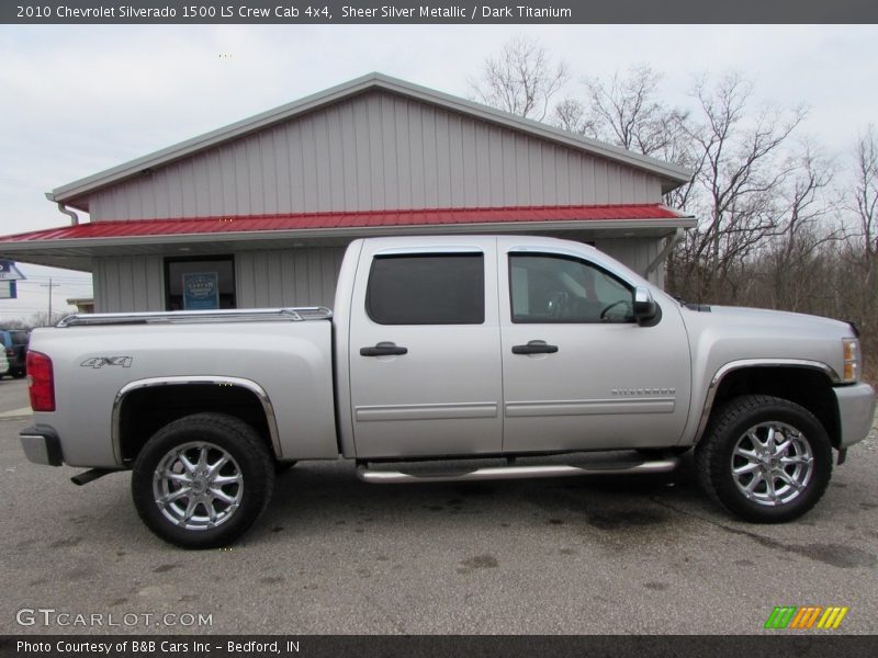 Sheer Silver Metallic / Dark Titanium 2010 Chevrolet Silverado 1500 LS Crew Cab 4x4