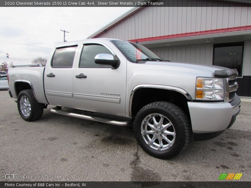 Sheer Silver Metallic / Dark Titanium 2010 Chevrolet Silverado 1500 LS Crew Cab 4x4