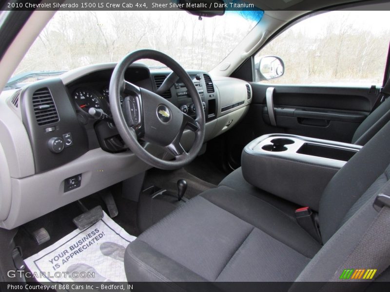Sheer Silver Metallic / Dark Titanium 2010 Chevrolet Silverado 1500 LS Crew Cab 4x4