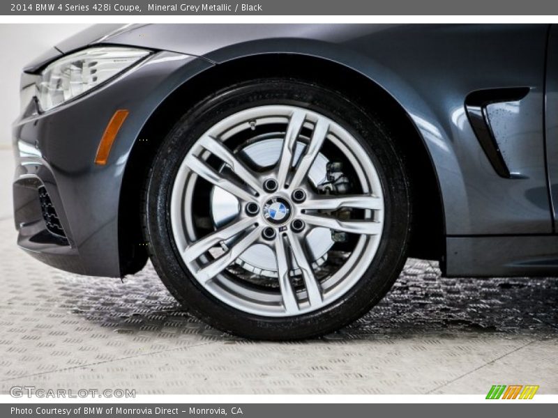 Mineral Grey Metallic / Black 2014 BMW 4 Series 428i Coupe