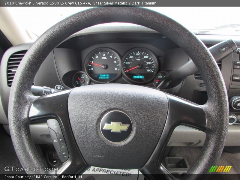 Sheer Silver Metallic / Dark Titanium 2010 Chevrolet Silverado 1500 LS Crew Cab 4x4