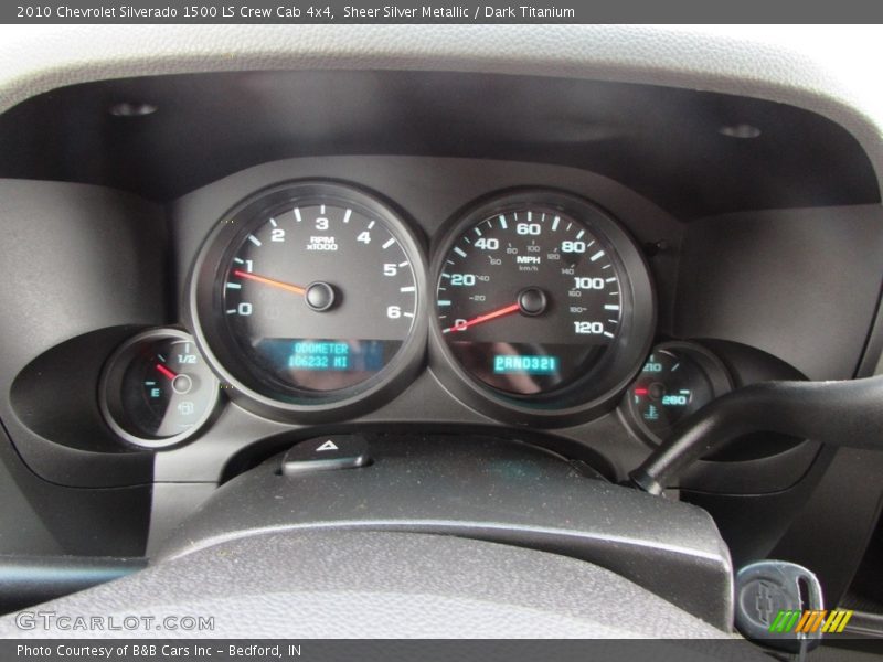 Sheer Silver Metallic / Dark Titanium 2010 Chevrolet Silverado 1500 LS Crew Cab 4x4