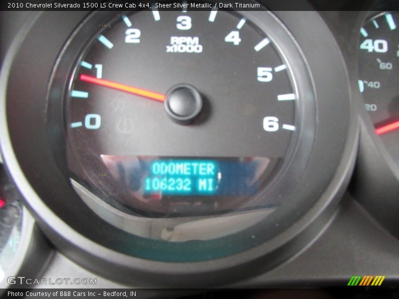 Sheer Silver Metallic / Dark Titanium 2010 Chevrolet Silverado 1500 LS Crew Cab 4x4