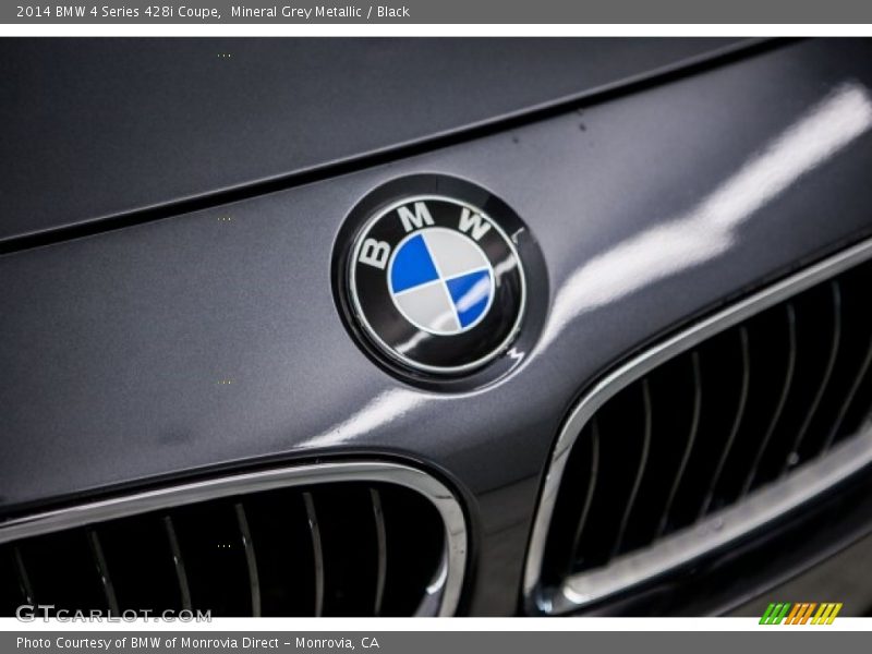 Mineral Grey Metallic / Black 2014 BMW 4 Series 428i Coupe