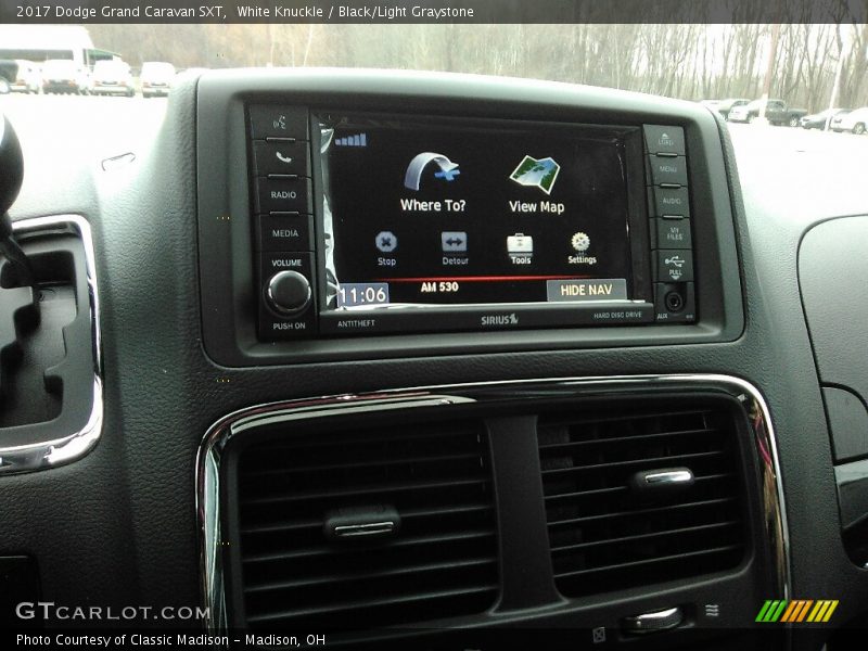 White Knuckle / Black/Light Graystone 2017 Dodge Grand Caravan SXT