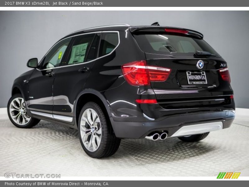 Jet Black / Sand Beige/Black 2017 BMW X3 sDrive28i