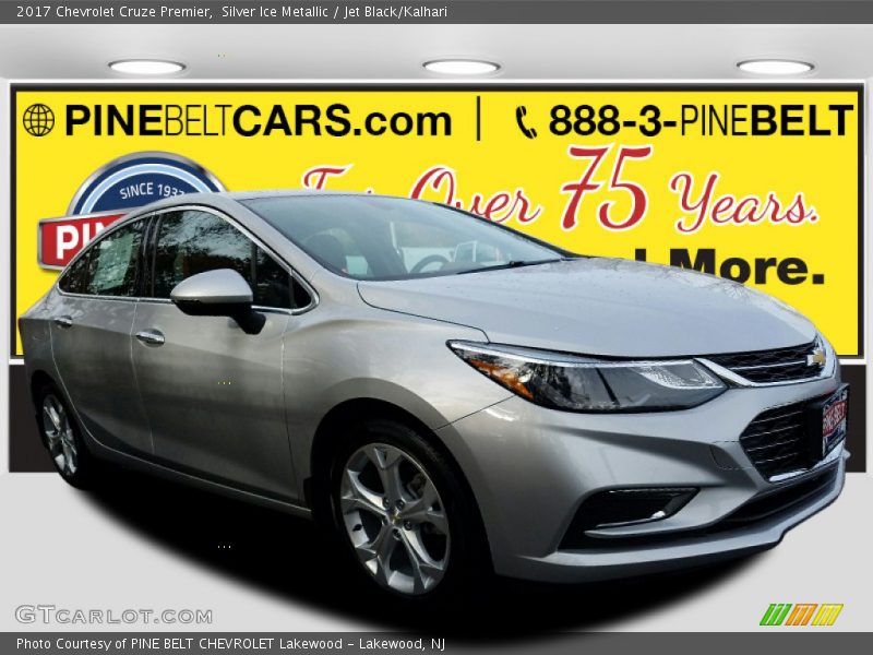 Silver Ice Metallic / Jet Black/Kalhari 2017 Chevrolet Cruze Premier