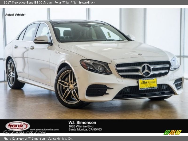 Polar White / Nut Brown/Black 2017 Mercedes-Benz E 300 Sedan