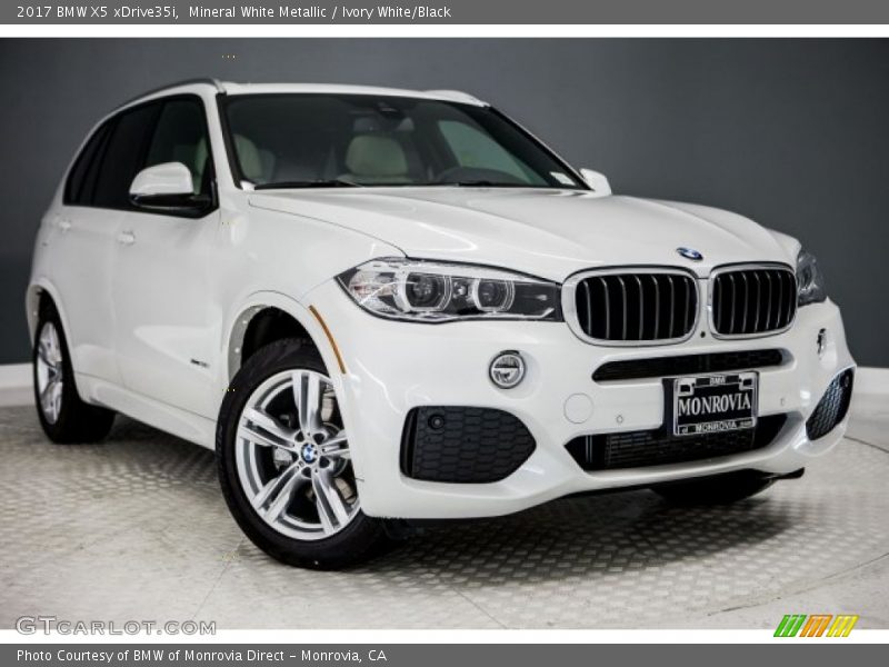 Mineral White Metallic / Ivory White/Black 2017 BMW X5 xDrive35i