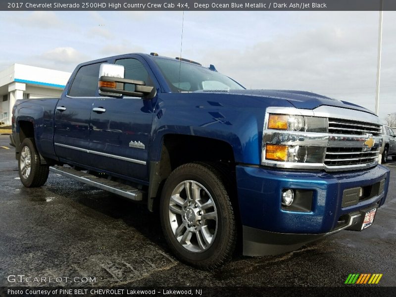 Deep Ocean Blue Metallic / Dark Ash/Jet Black 2017 Chevrolet Silverado 2500HD High Country Crew Cab 4x4