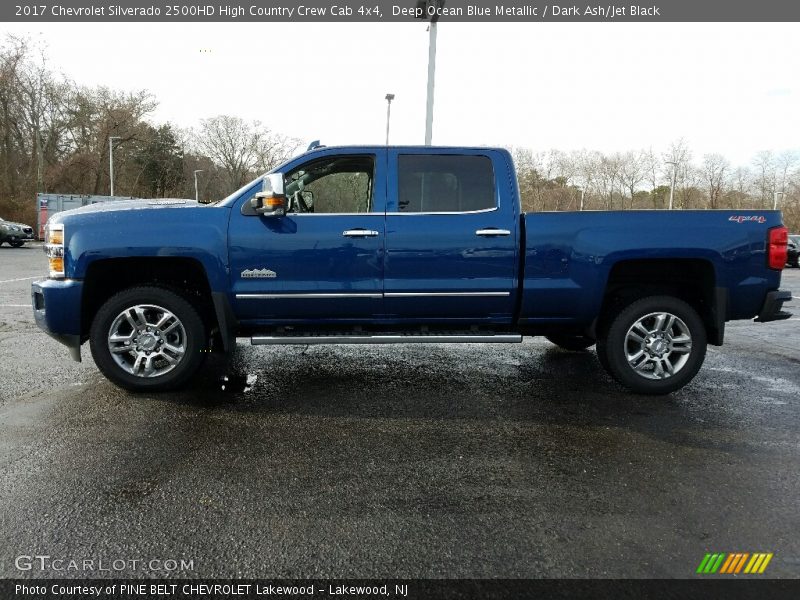 Deep Ocean Blue Metallic / Dark Ash/Jet Black 2017 Chevrolet Silverado 2500HD High Country Crew Cab 4x4