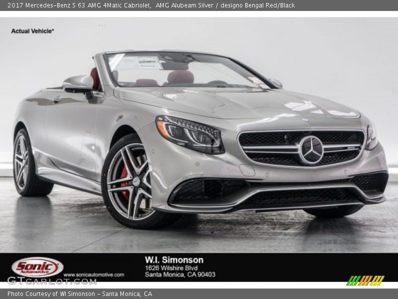 AMG Alubeam Silver / designo Bengal Red/Black 2017 Mercedes-Benz S 63 AMG 4Matic Cabriolet