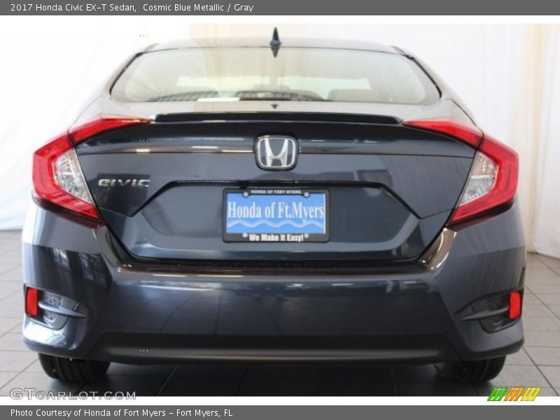 Cosmic Blue Metallic / Gray 2017 Honda Civic EX-T Sedan