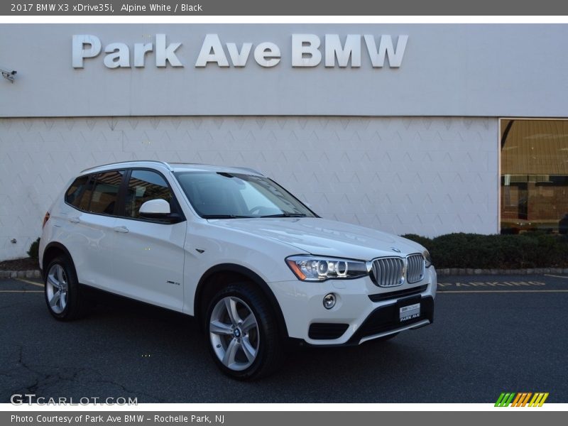 Alpine White / Black 2017 BMW X3 xDrive35i