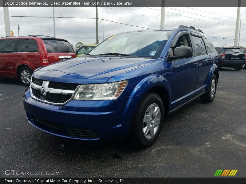 Deep Water Blue Pearl Coat / Dark Slate Gray 2010 Dodge Journey SE