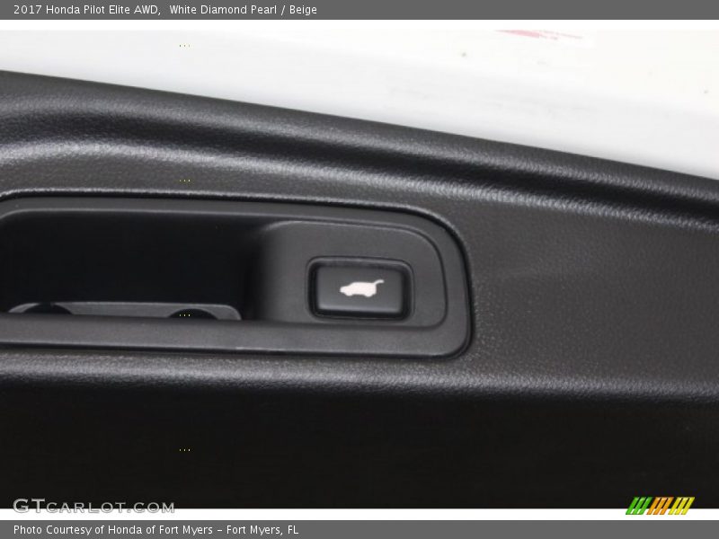 White Diamond Pearl / Beige 2017 Honda Pilot Elite AWD