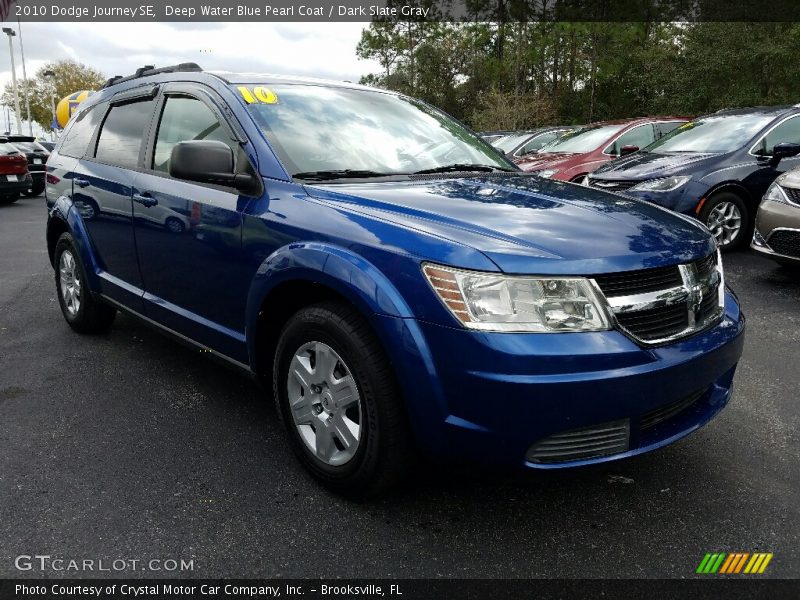 Deep Water Blue Pearl Coat / Dark Slate Gray 2010 Dodge Journey SE