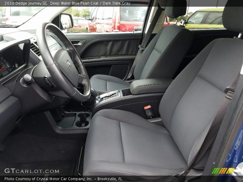 Deep Water Blue Pearl Coat / Dark Slate Gray 2010 Dodge Journey SE