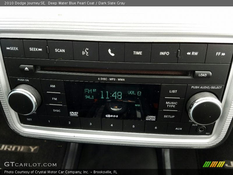 Deep Water Blue Pearl Coat / Dark Slate Gray 2010 Dodge Journey SE