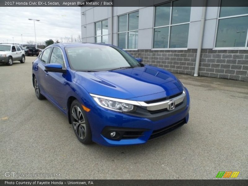 Front 3/4 View of 2017 Civic EX-L Sedan