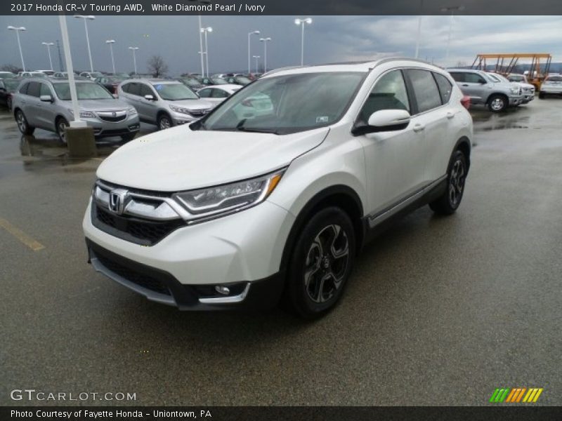 White Diamond Pearl / Ivory 2017 Honda CR-V Touring AWD