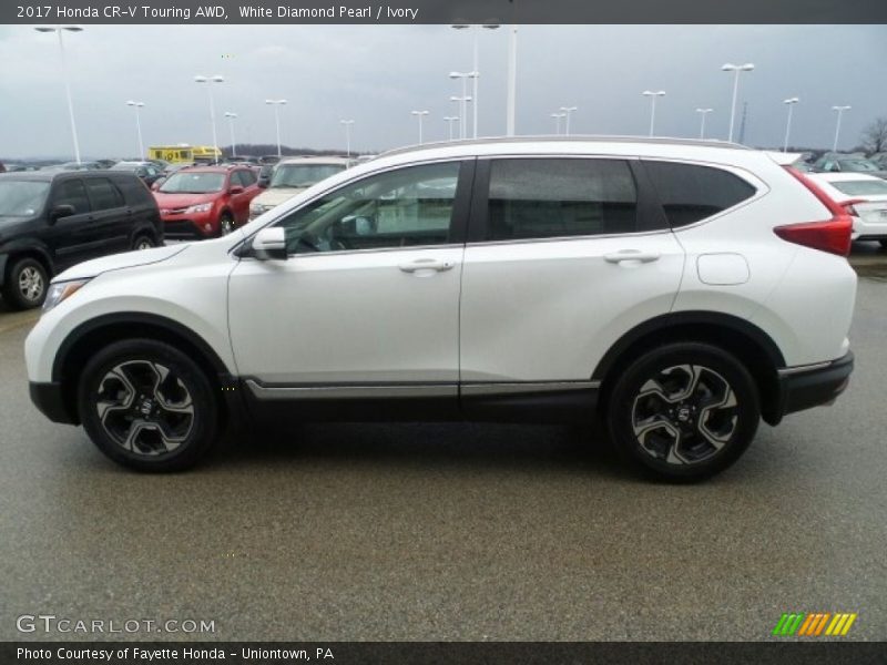 White Diamond Pearl / Ivory 2017 Honda CR-V Touring AWD