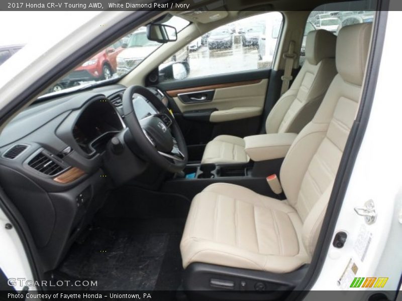 White Diamond Pearl / Ivory 2017 Honda CR-V Touring AWD