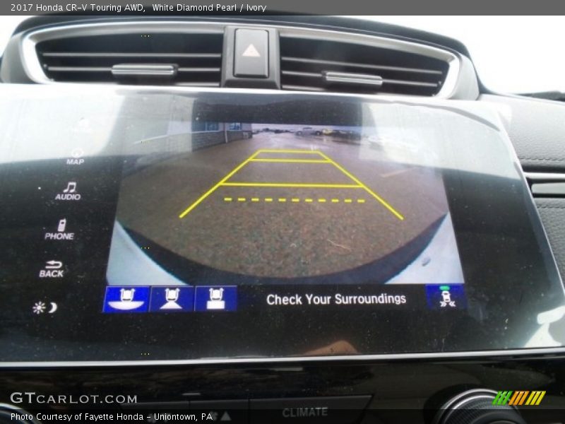 White Diamond Pearl / Ivory 2017 Honda CR-V Touring AWD