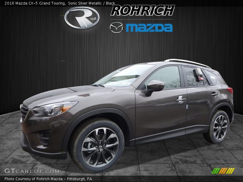 Sonic Silver Metallic / Black 2016 Mazda CX-5 Grand Touring