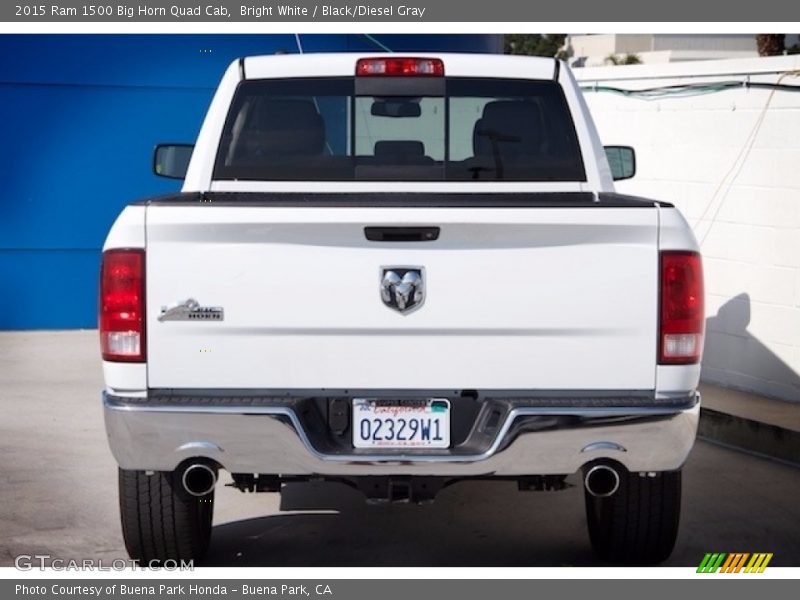 Bright White / Black/Diesel Gray 2015 Ram 1500 Big Horn Quad Cab