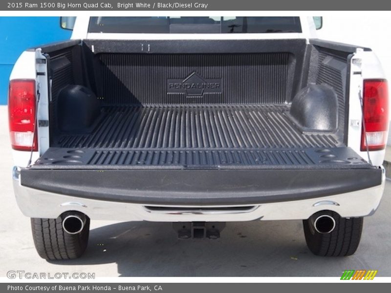 Bright White / Black/Diesel Gray 2015 Ram 1500 Big Horn Quad Cab