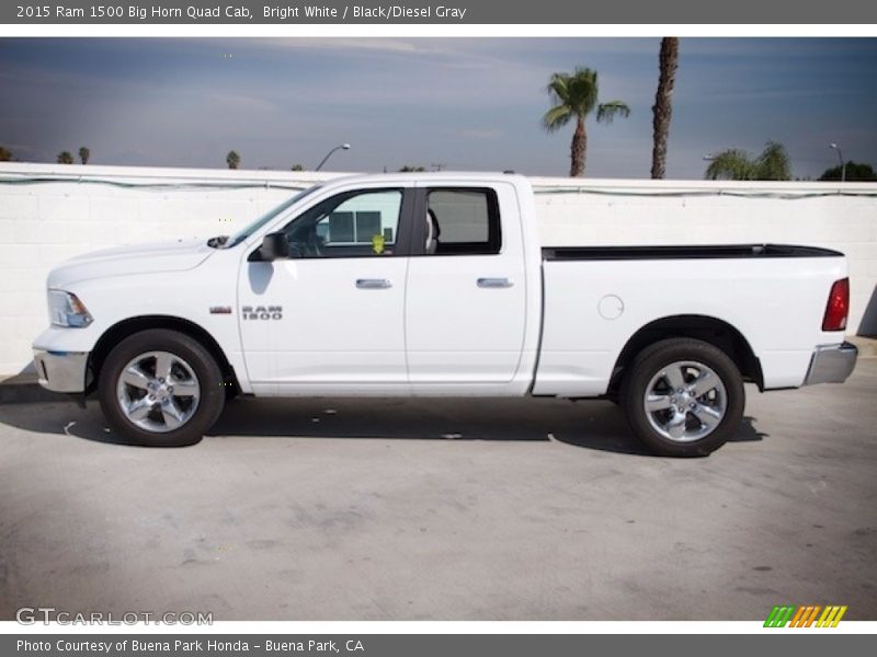 Bright White / Black/Diesel Gray 2015 Ram 1500 Big Horn Quad Cab
