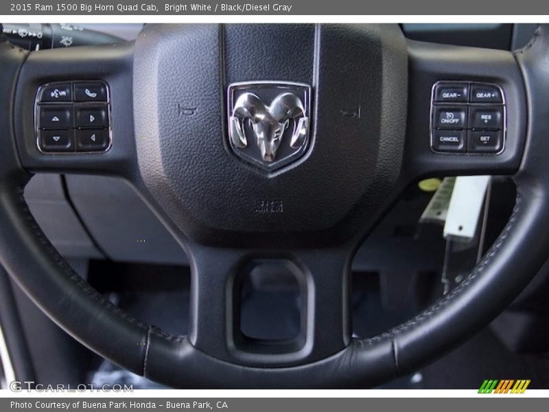 Bright White / Black/Diesel Gray 2015 Ram 1500 Big Horn Quad Cab