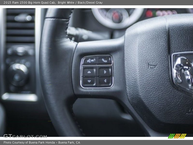 Bright White / Black/Diesel Gray 2015 Ram 1500 Big Horn Quad Cab