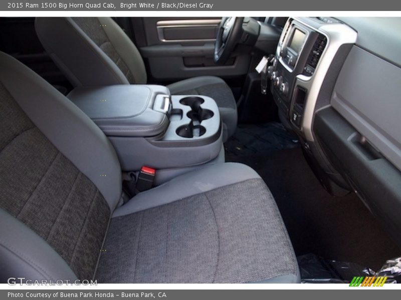 Bright White / Black/Diesel Gray 2015 Ram 1500 Big Horn Quad Cab