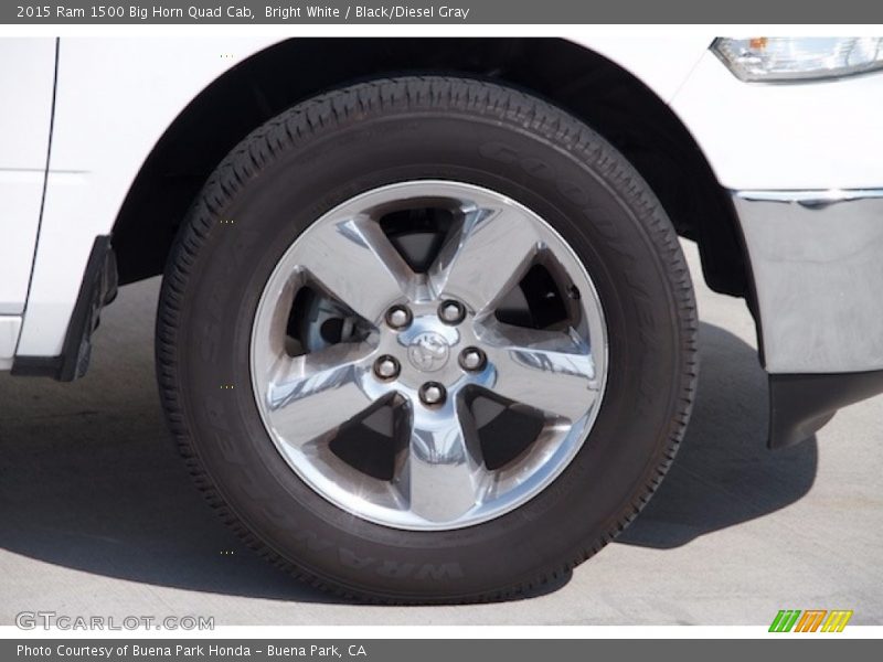 Bright White / Black/Diesel Gray 2015 Ram 1500 Big Horn Quad Cab