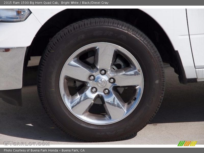 Bright White / Black/Diesel Gray 2015 Ram 1500 Big Horn Quad Cab