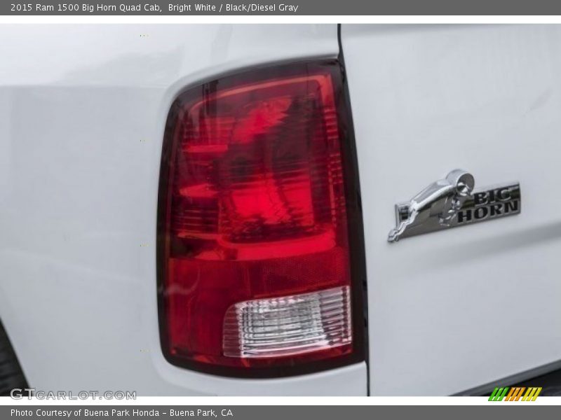 Bright White / Black/Diesel Gray 2015 Ram 1500 Big Horn Quad Cab