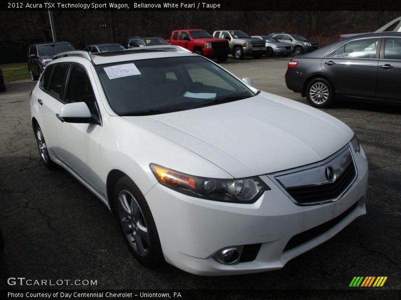 Bellanova White Pearl / Taupe 2012 Acura TSX Technology Sport Wagon