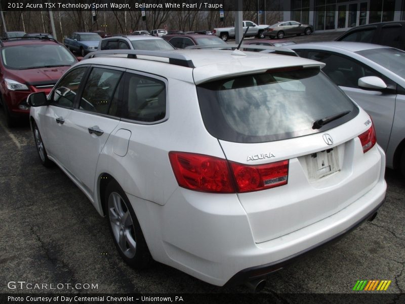 Bellanova White Pearl / Taupe 2012 Acura TSX Technology Sport Wagon