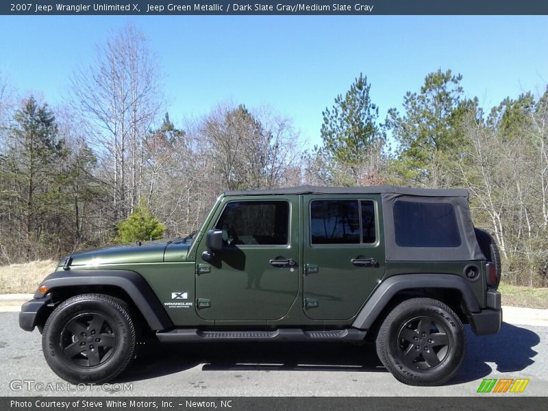 Jeep Green Metallic / Dark Slate Gray/Medium Slate Gray 2007 Jeep Wrangler Unlimited X